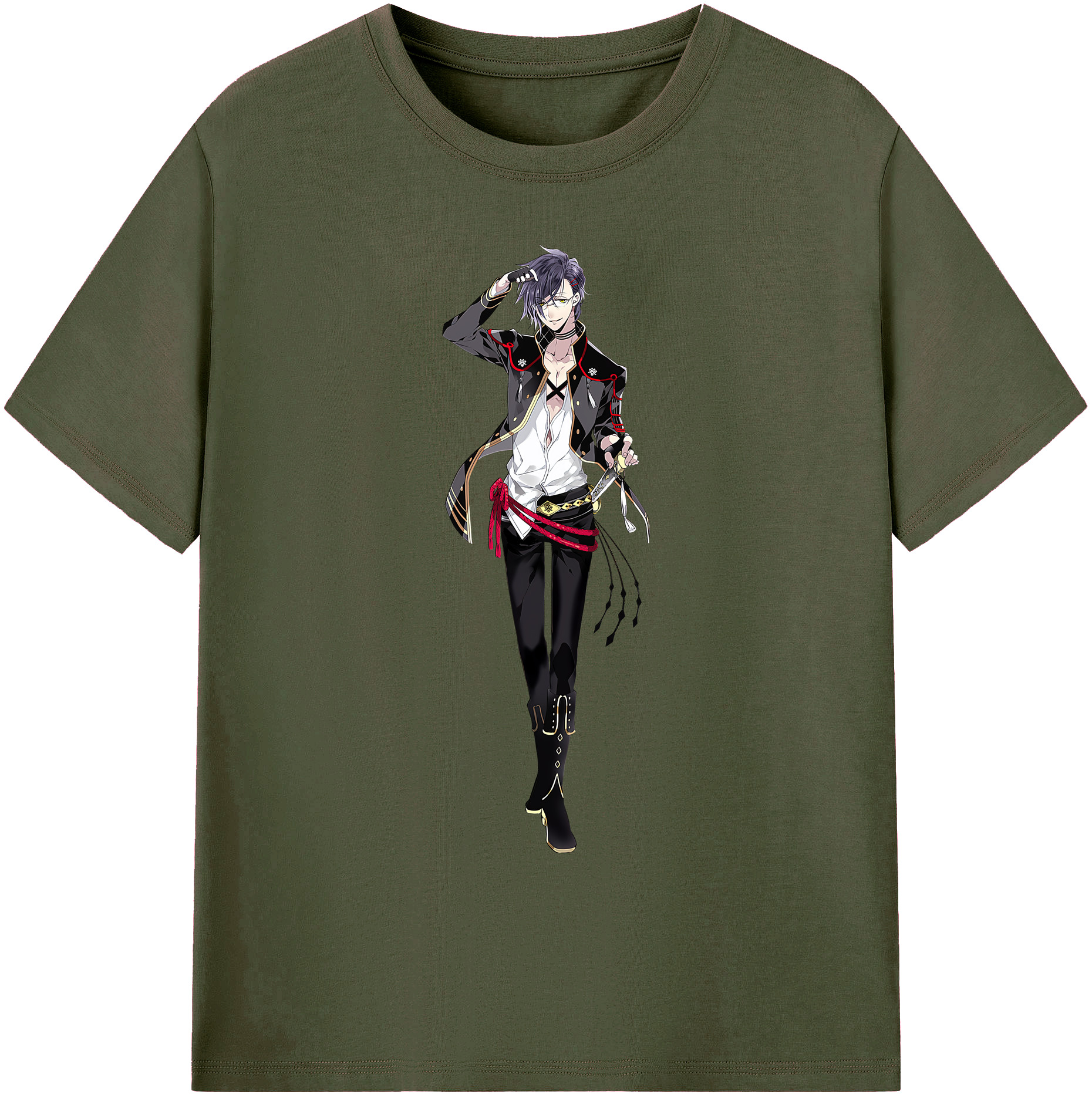 （画像用） 刀剣乱舞 Touken Ranbu 綿100％ メンズ半袖Tシャツ｜肌触りやわらか＆通気性